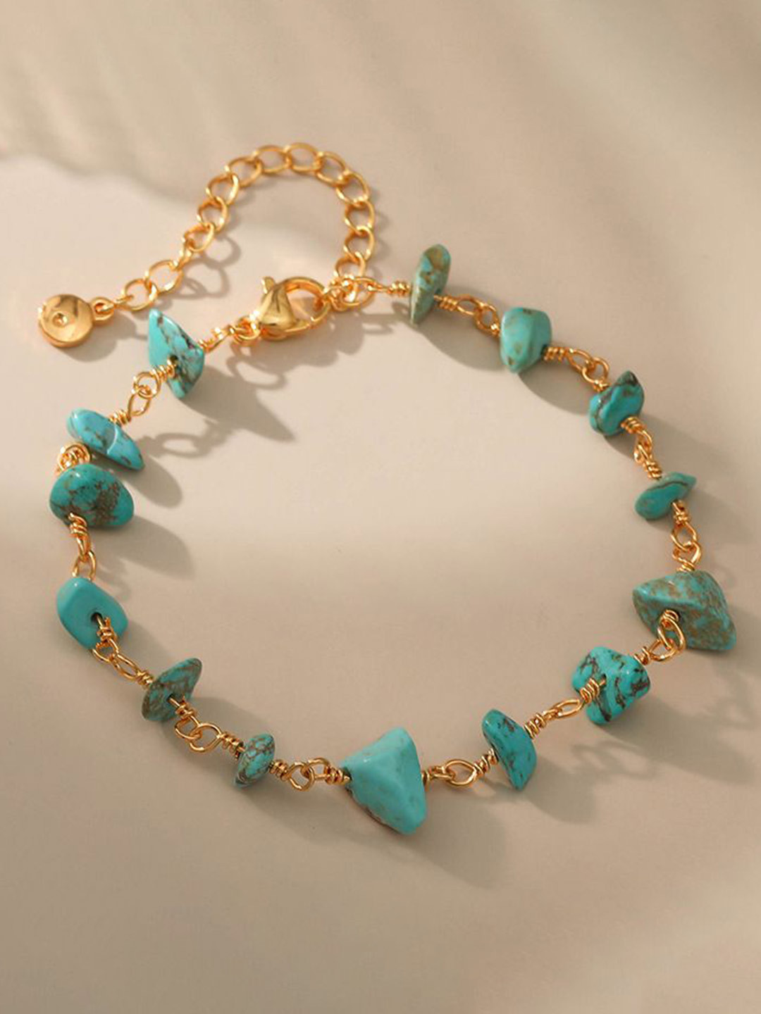 

Just Lil Things Gold Plated Artificial Stones Studded Wraparound Bracelet