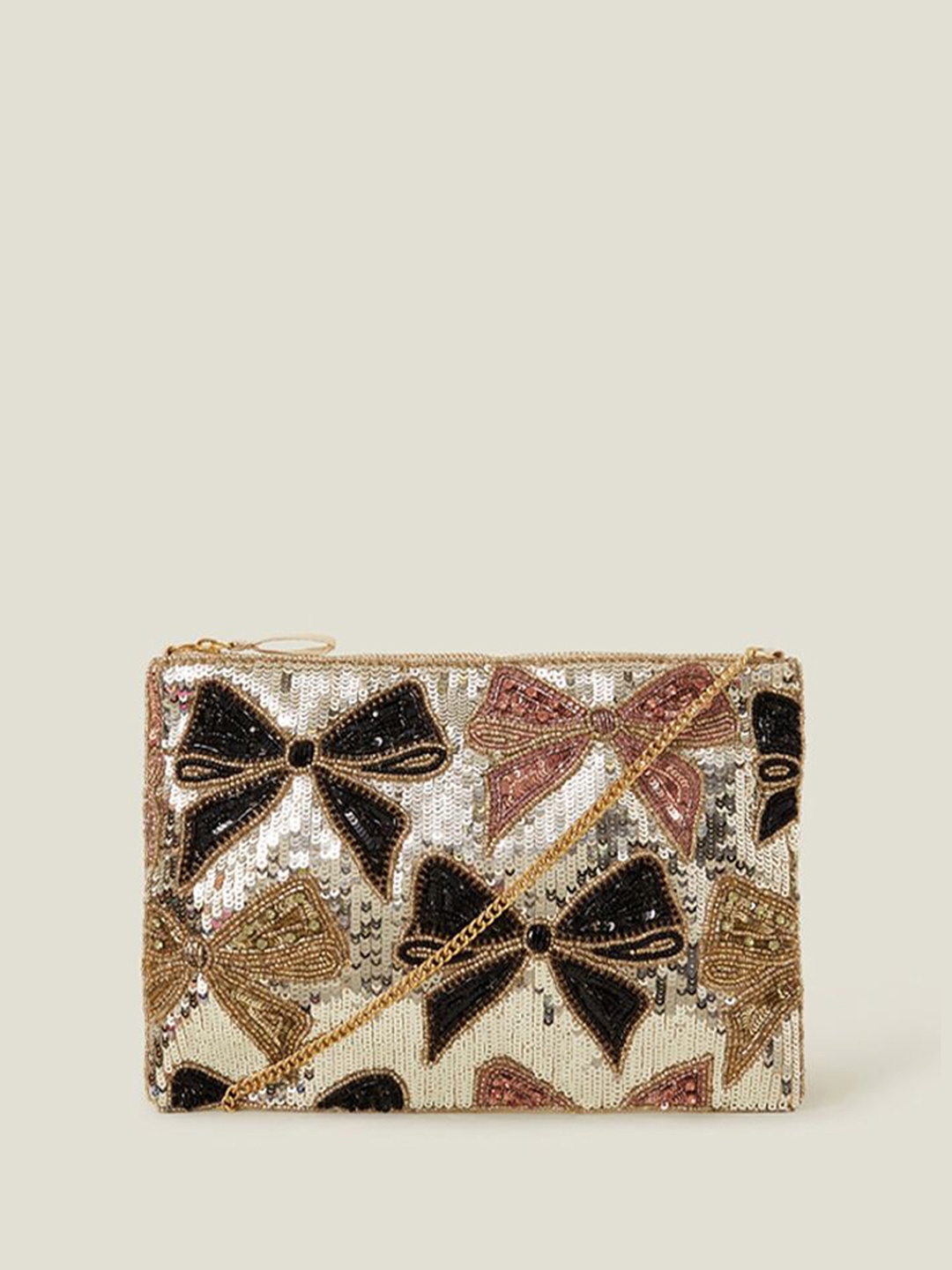 

Accessorize Embroidered Purse Clutch, Gold