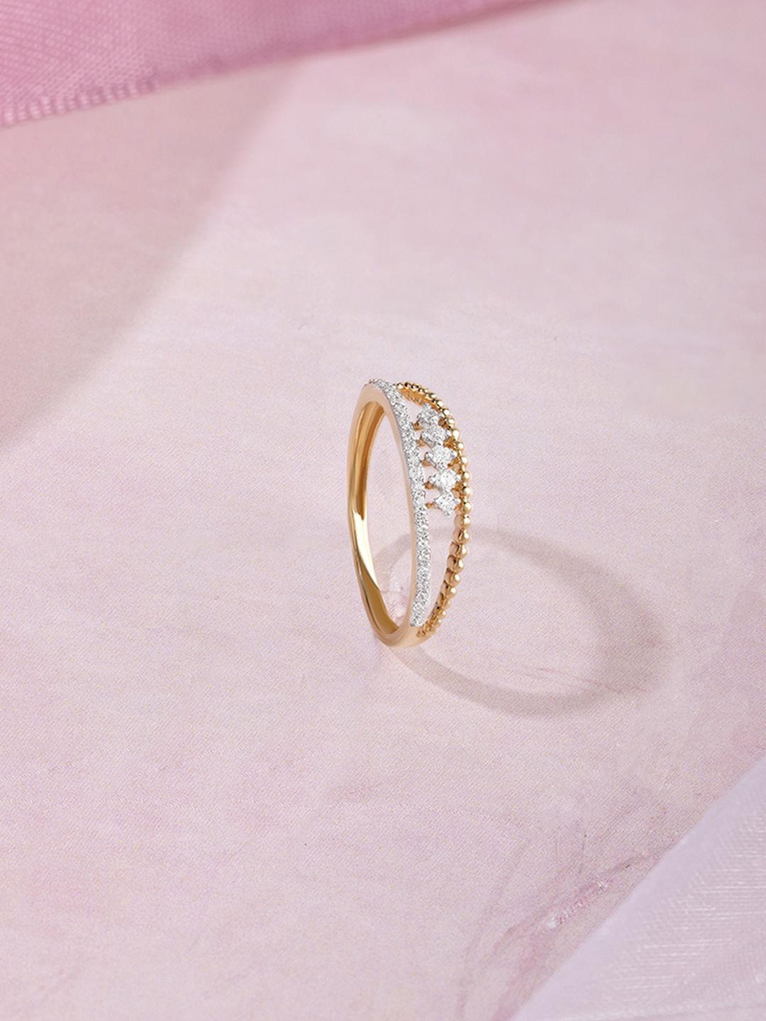 

Mia by Tanishq 14KT Finger Ring Diamond-1.41g, Gold