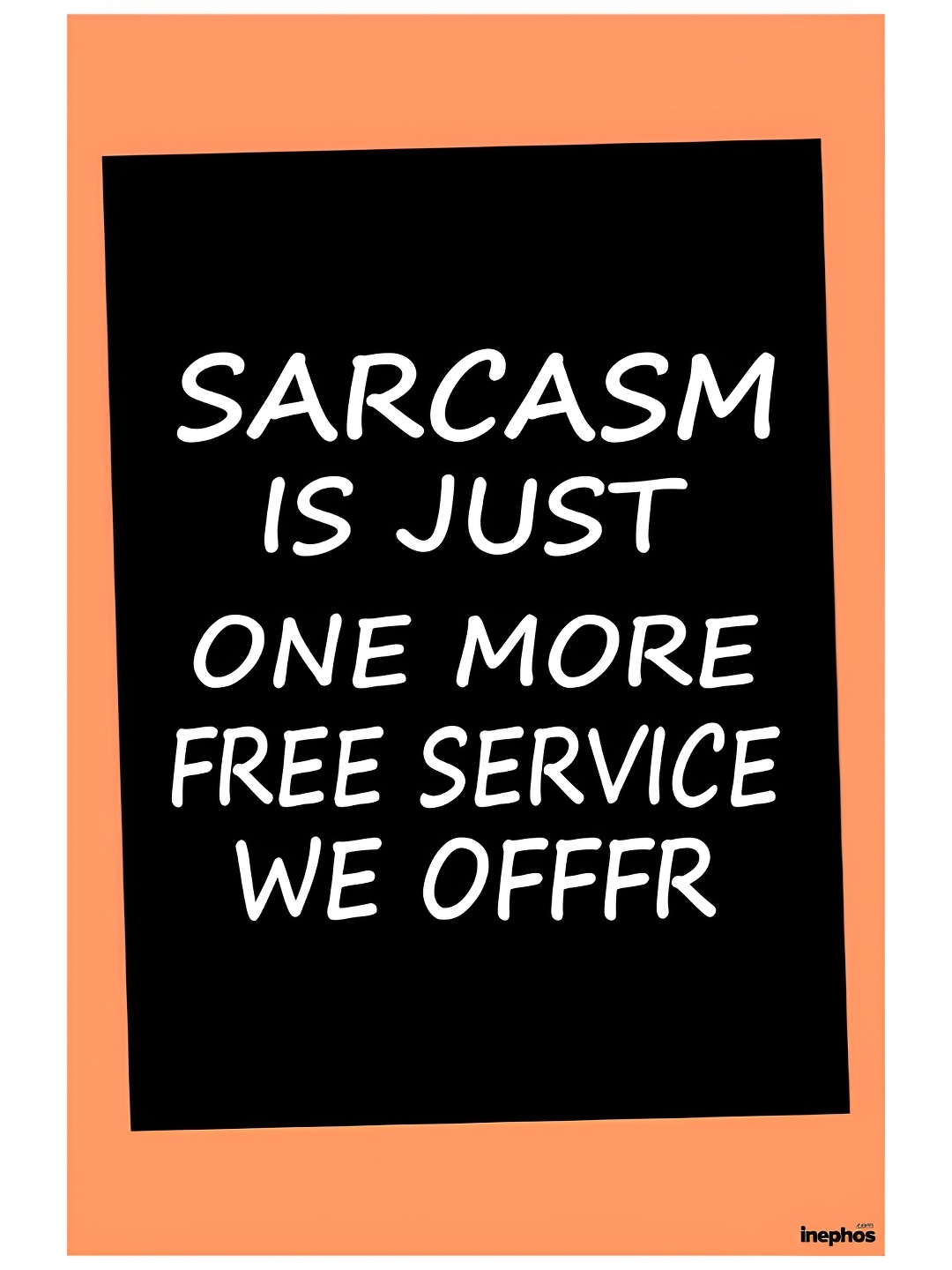 

Inephos Orange & Black Printed Paper Creative Artwork Wall Poster