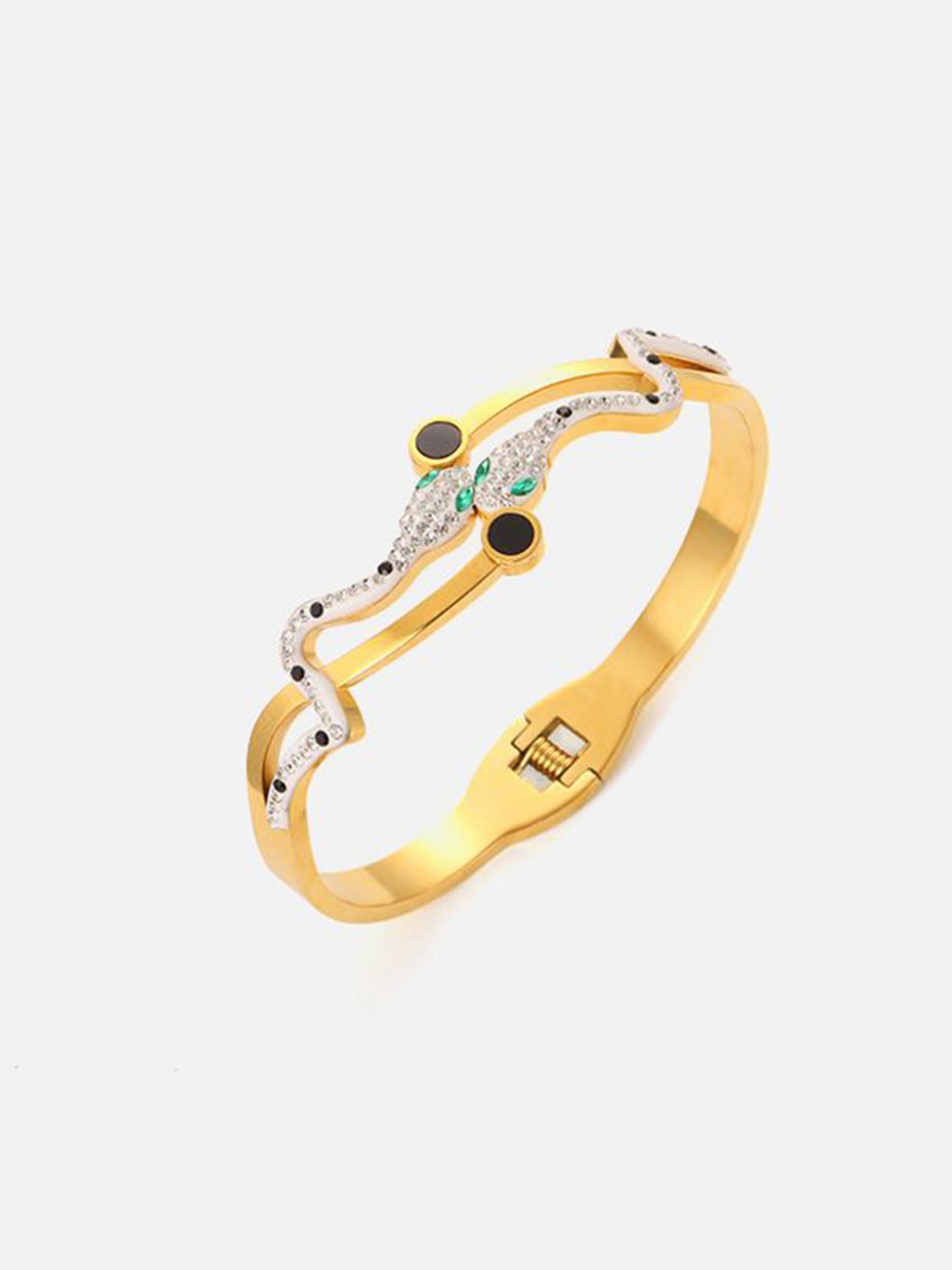 

Just Lil Things Stainless Steel Kada Bracelet, Gold