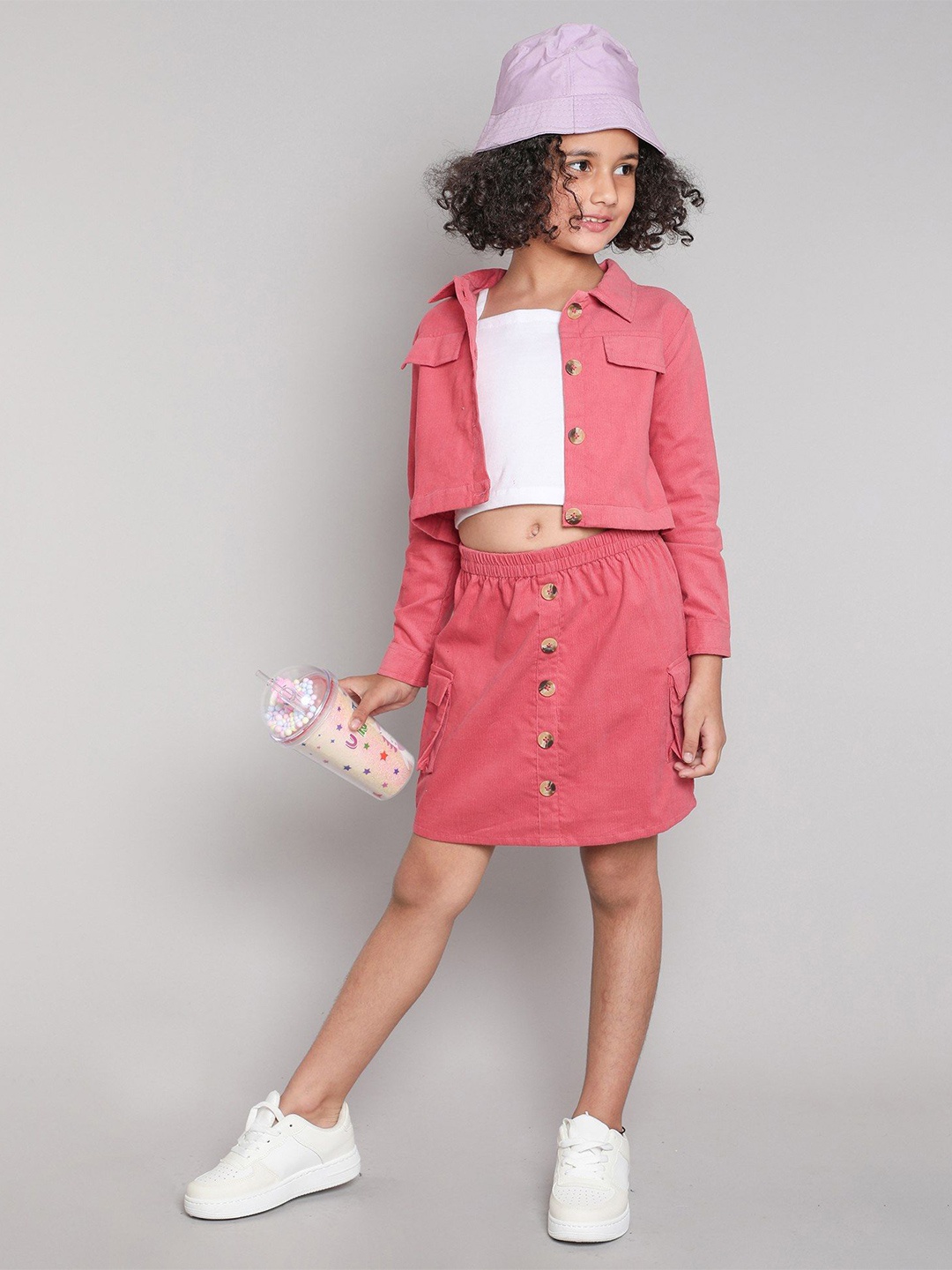 

taffykids Girls Top with Skirt, Peach