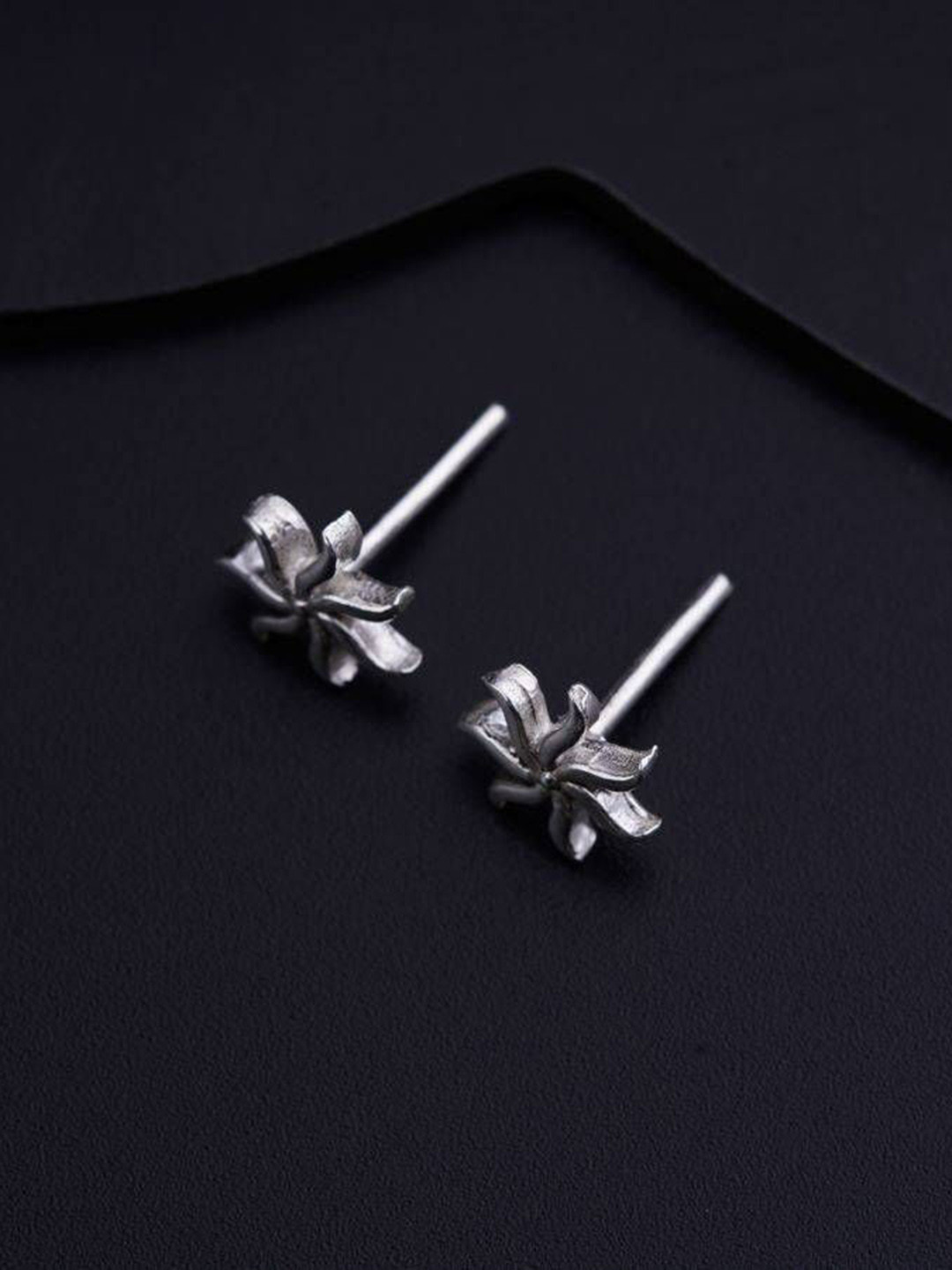 

House of Aadyaa Classic Studs Earrings, Silver