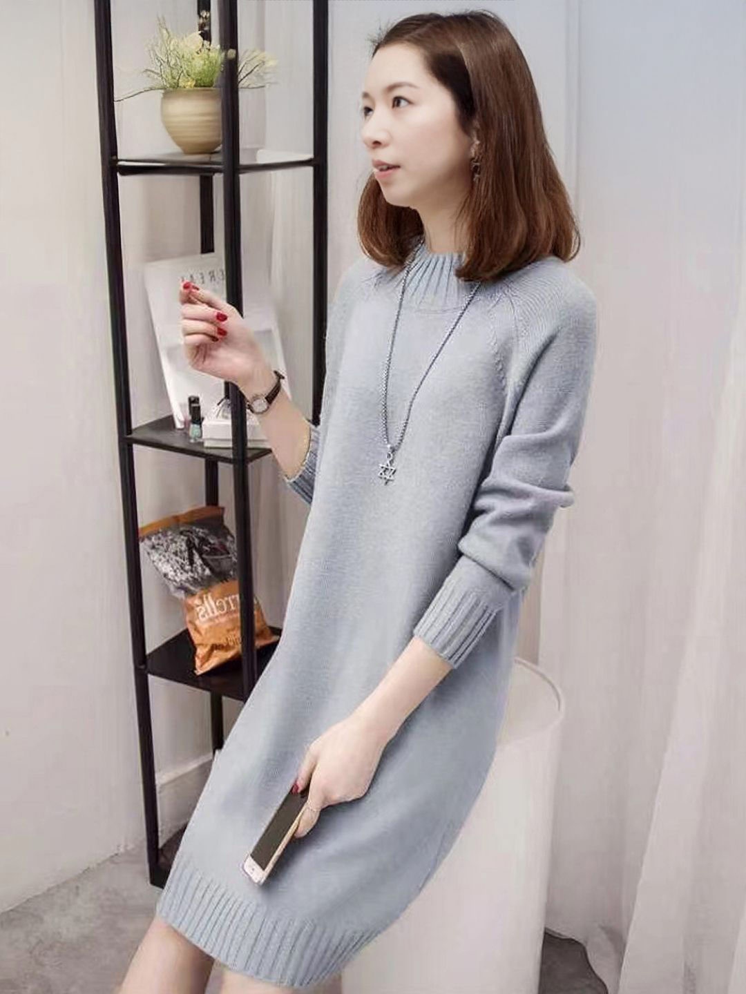 

StyleCast Shirt Dress, Grey