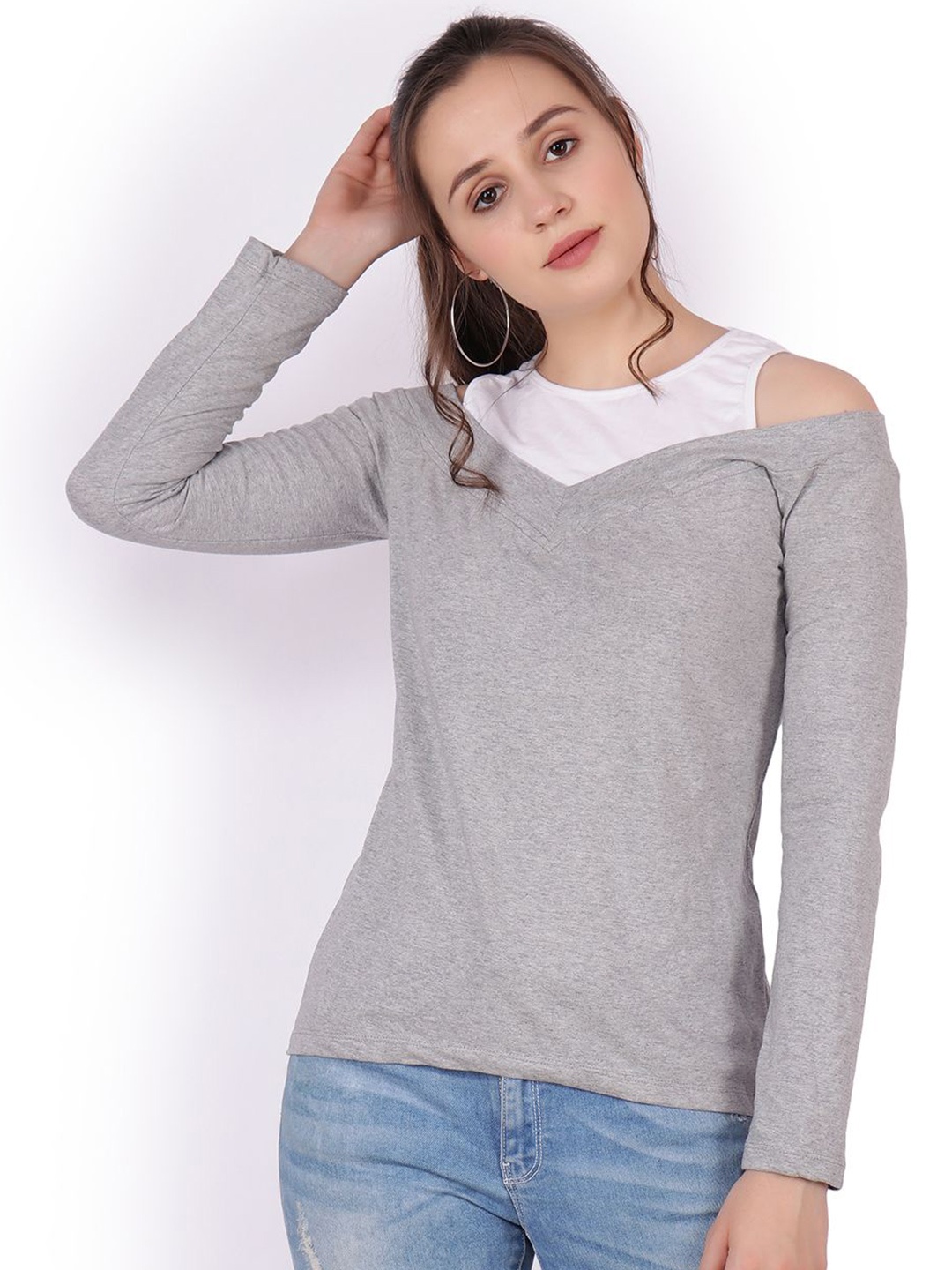 

SCORPIUS Top, Grey melange