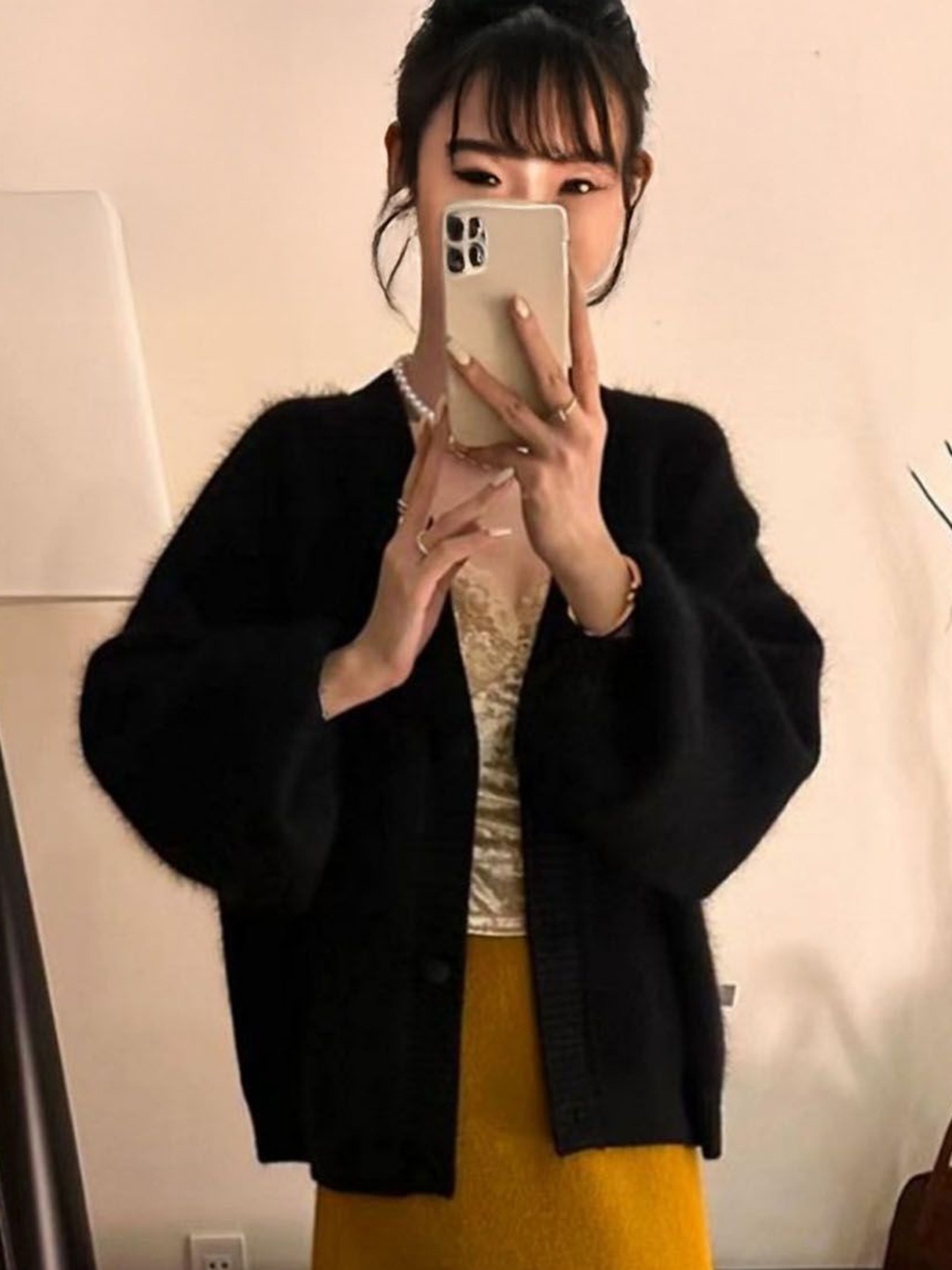 

StyleCast Women Woollen Crop Cardigan, Black