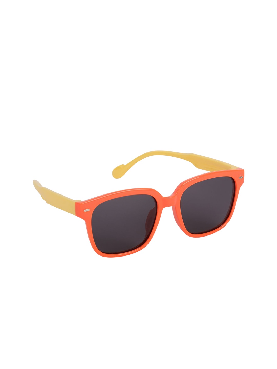 

DukieKooky Unisex Kids Square Sunglasses with UV Protected Lens, Black