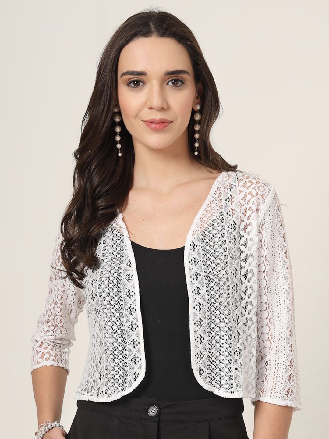 

Style Quotient Women Crop Shrug, White