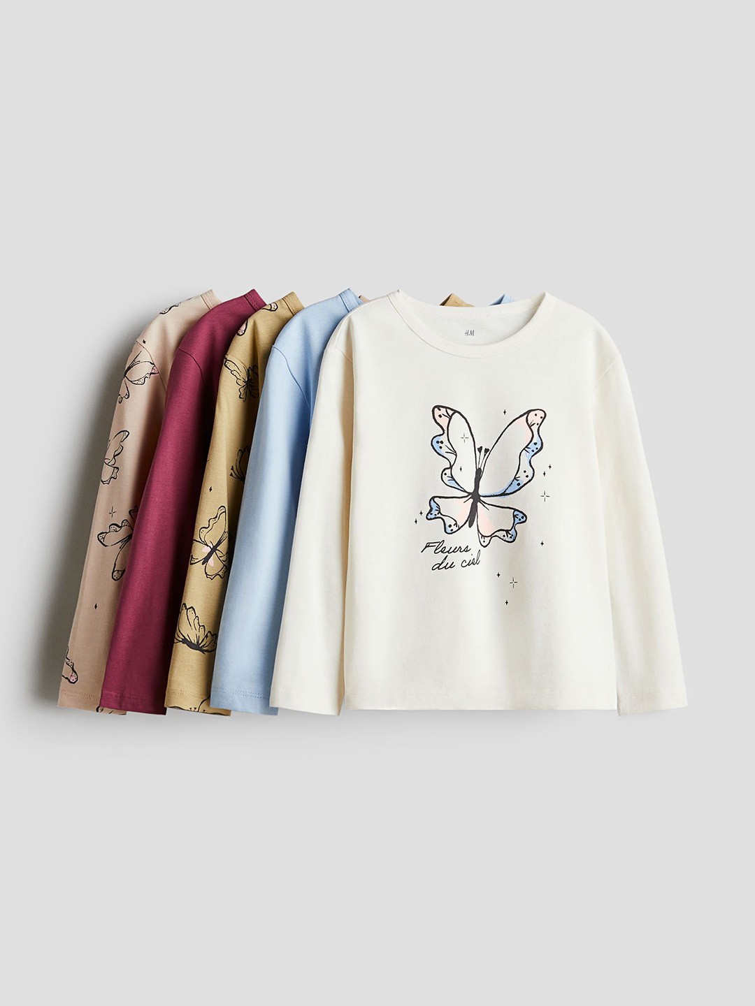 

H&M 5-Pack Cotton Jersey Tops, White