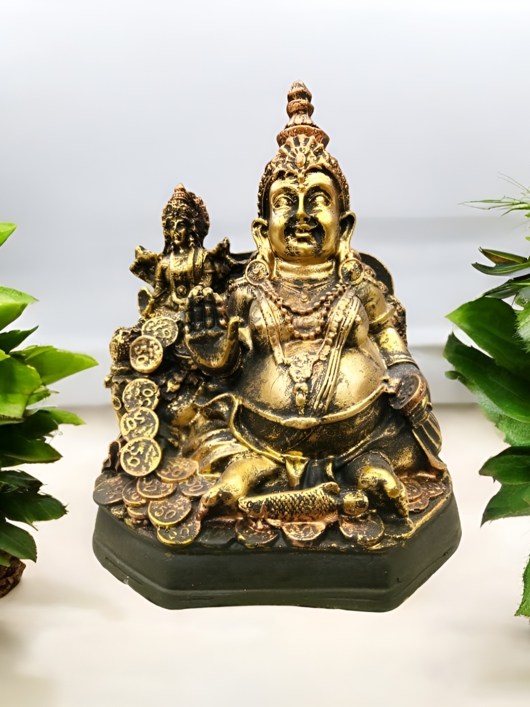 

SANKALAN CREATIONS Gold Toned Religious Figurine Showpiece