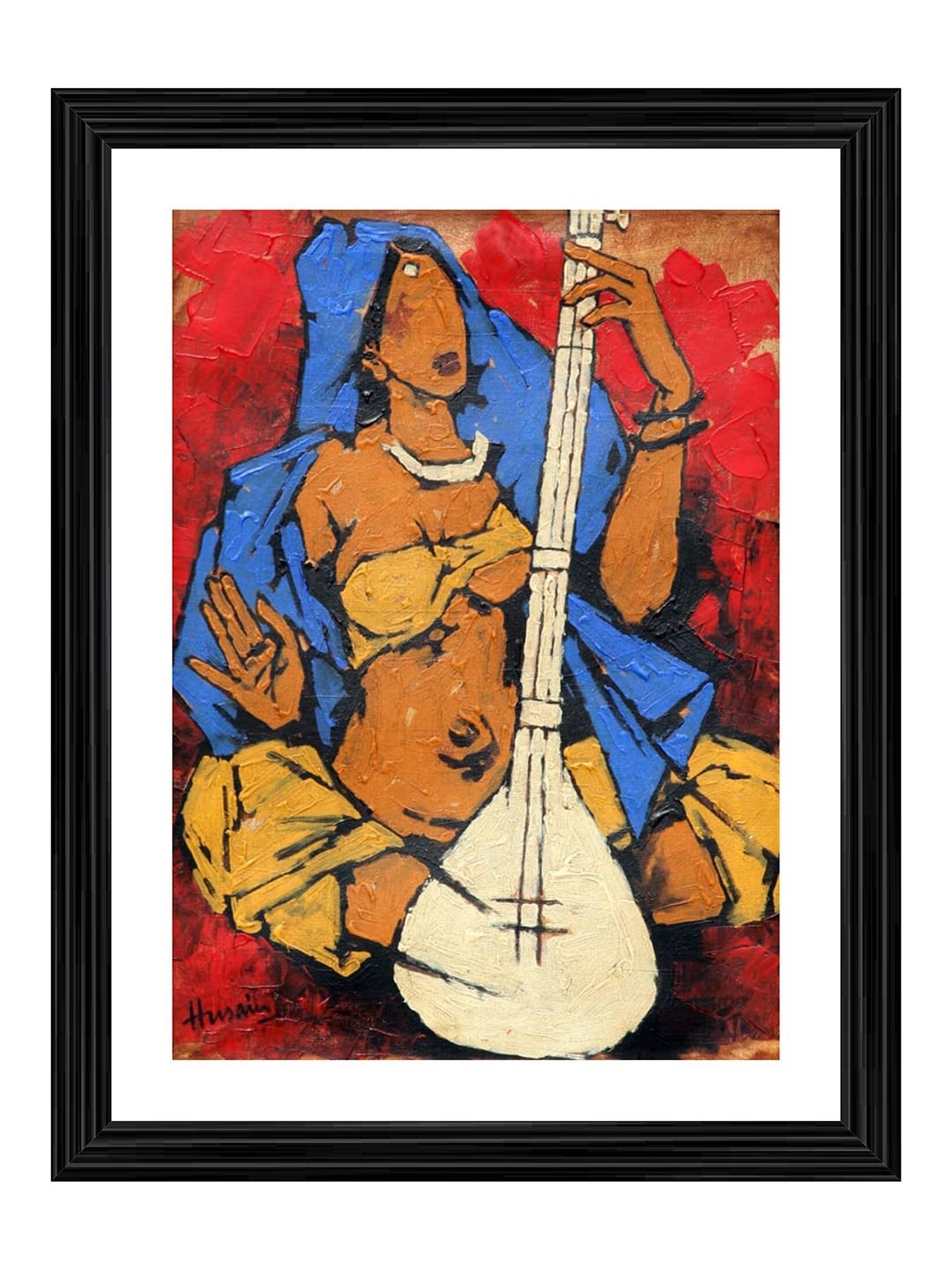 

Adventures India Black & White Wooden Painting Wall Art