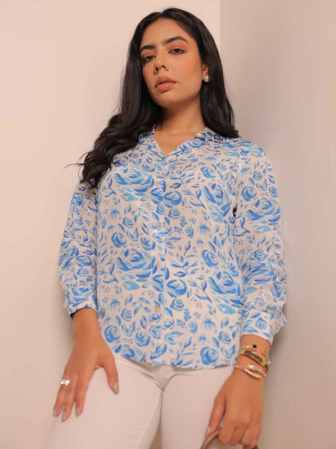 

Komarri U Women Floral Printed Top, White
