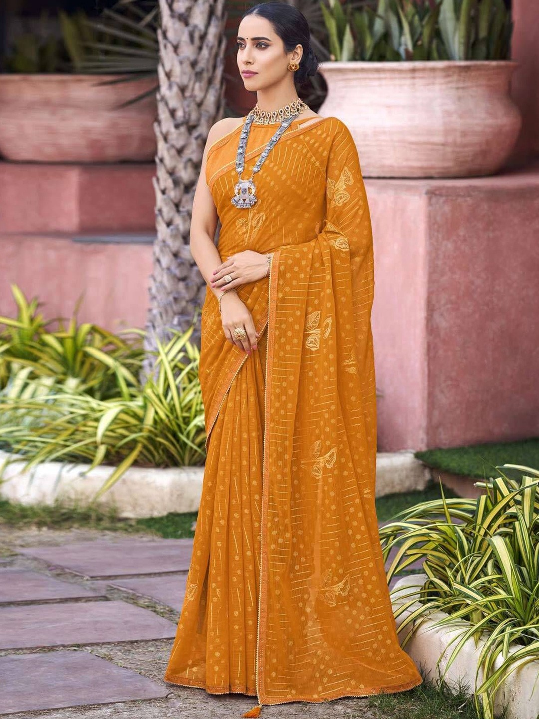 

A.V.M Prints Pure Silk Saree, Yellow