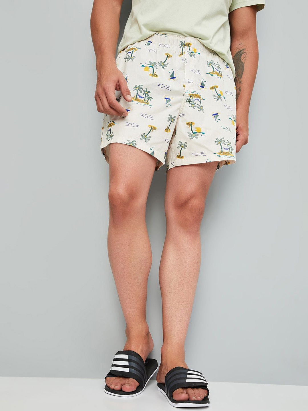 

max Printed Pure Cotton Boxer 1000014345494, Beige