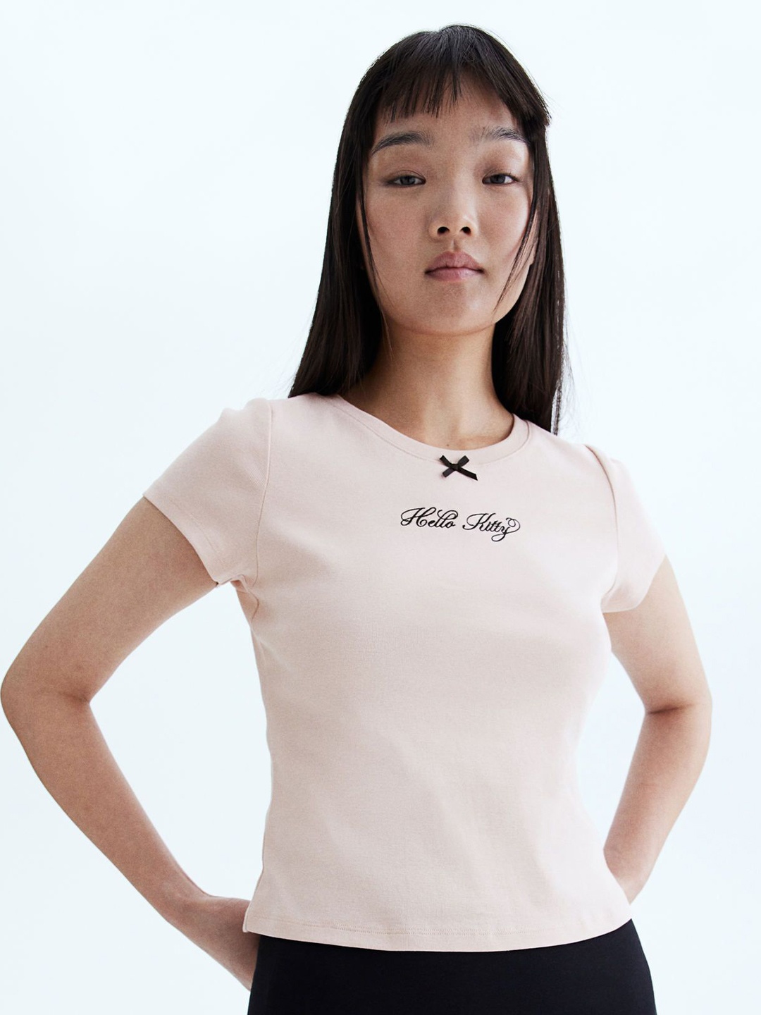 

H&M Printed T-Shirt, Pink