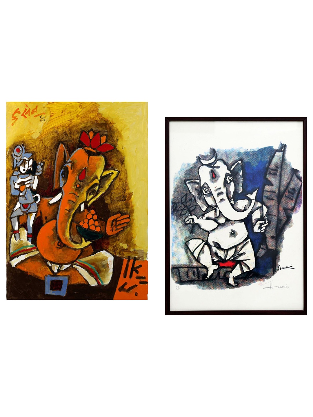 

Adventures India Black & White 2 Pieces Wooden Painting Wall Arts