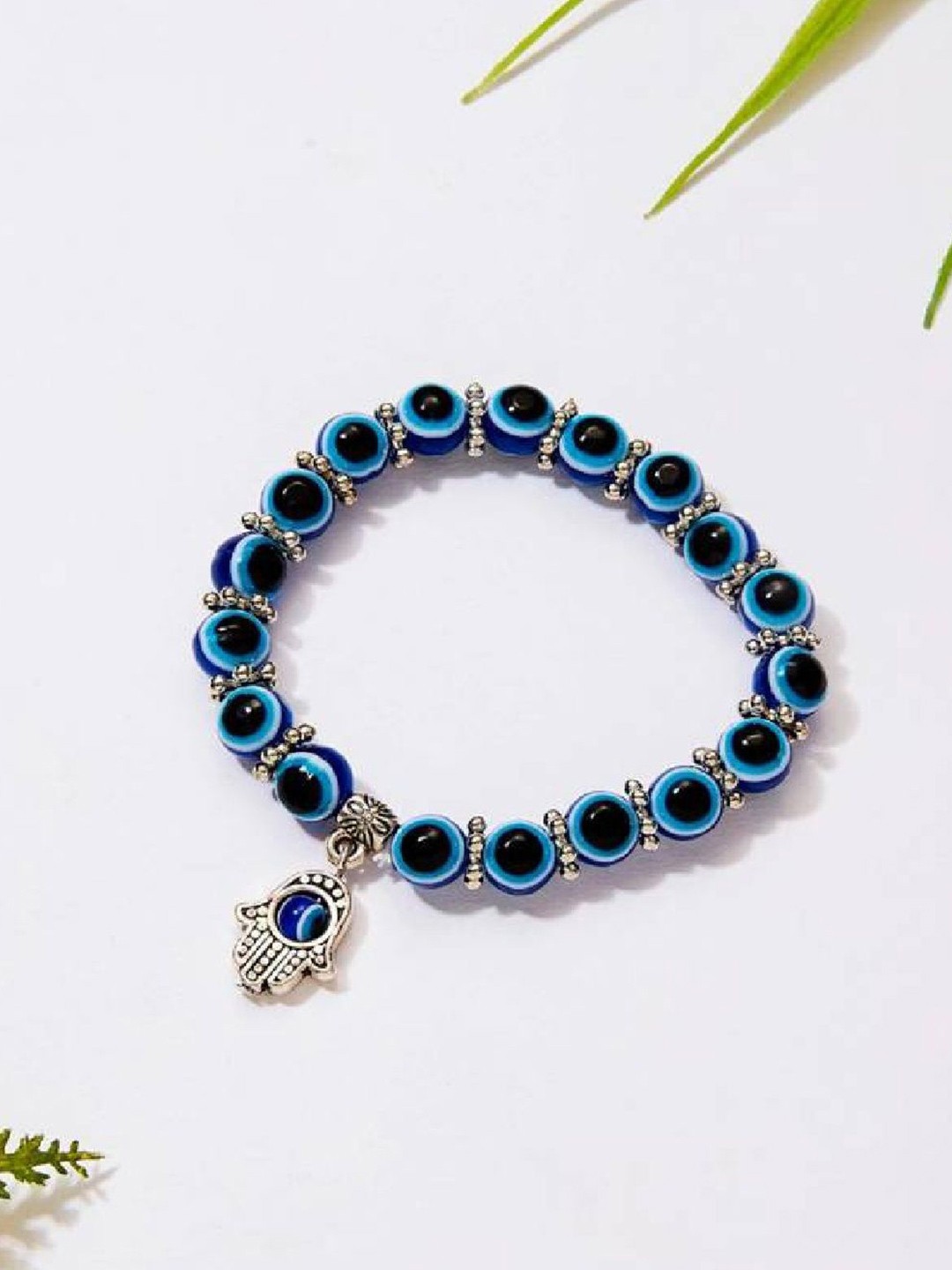 

RUHI COLLECTION Unisex Enamelled Charm Bracelet, Silver