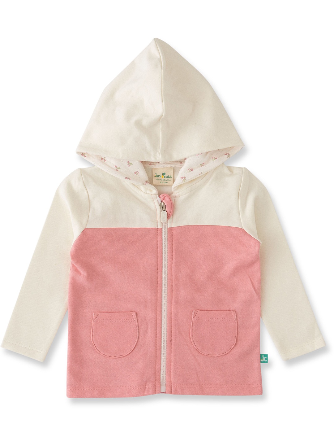 

JusCubs Girls Colourblocked Hooded Sweatshirt, White