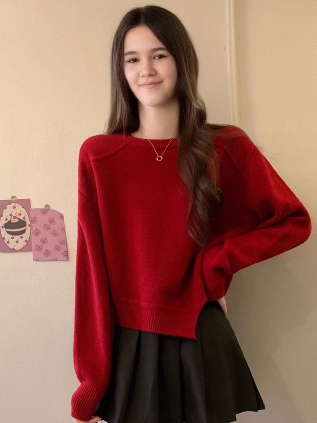 

StyleCast Woollen Sweater, Red