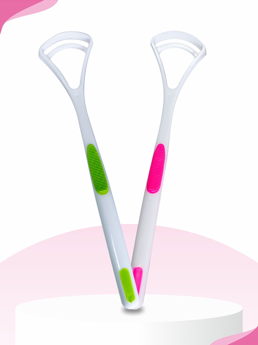 

Nurpi Set Of 2 Tongue Cleaner For Oral Care & Bad Breath, Silver