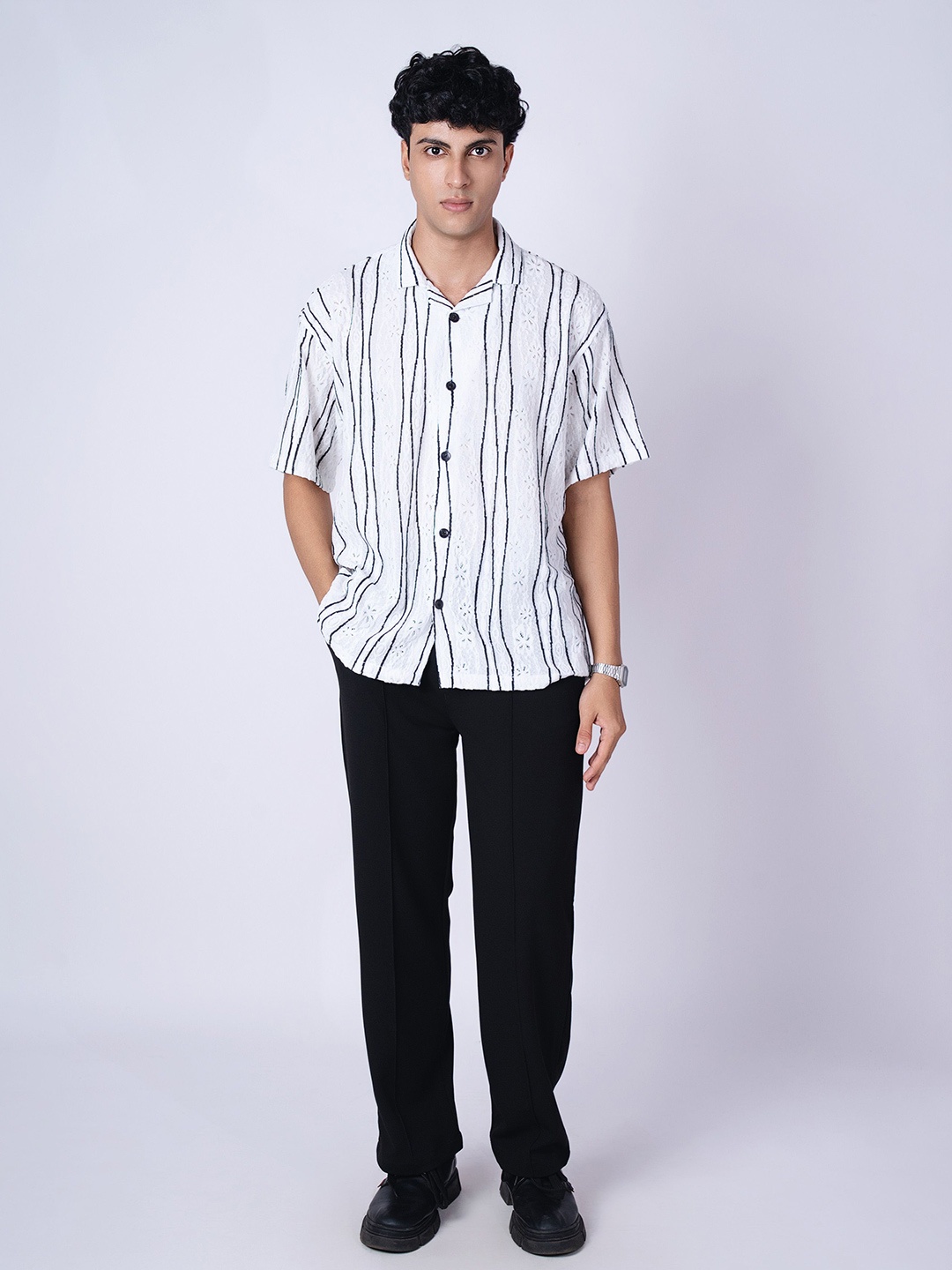 

Hop Head White Mesh Line Shirt