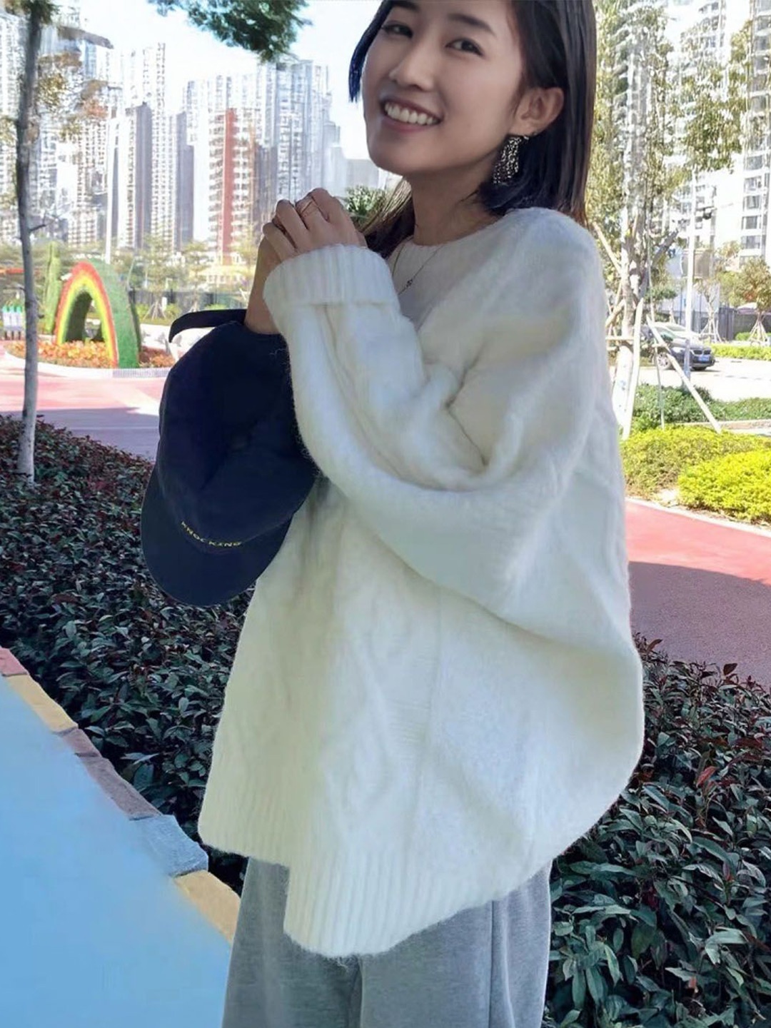 

StyleCast Women Cable Knit Woollen Pullover, White