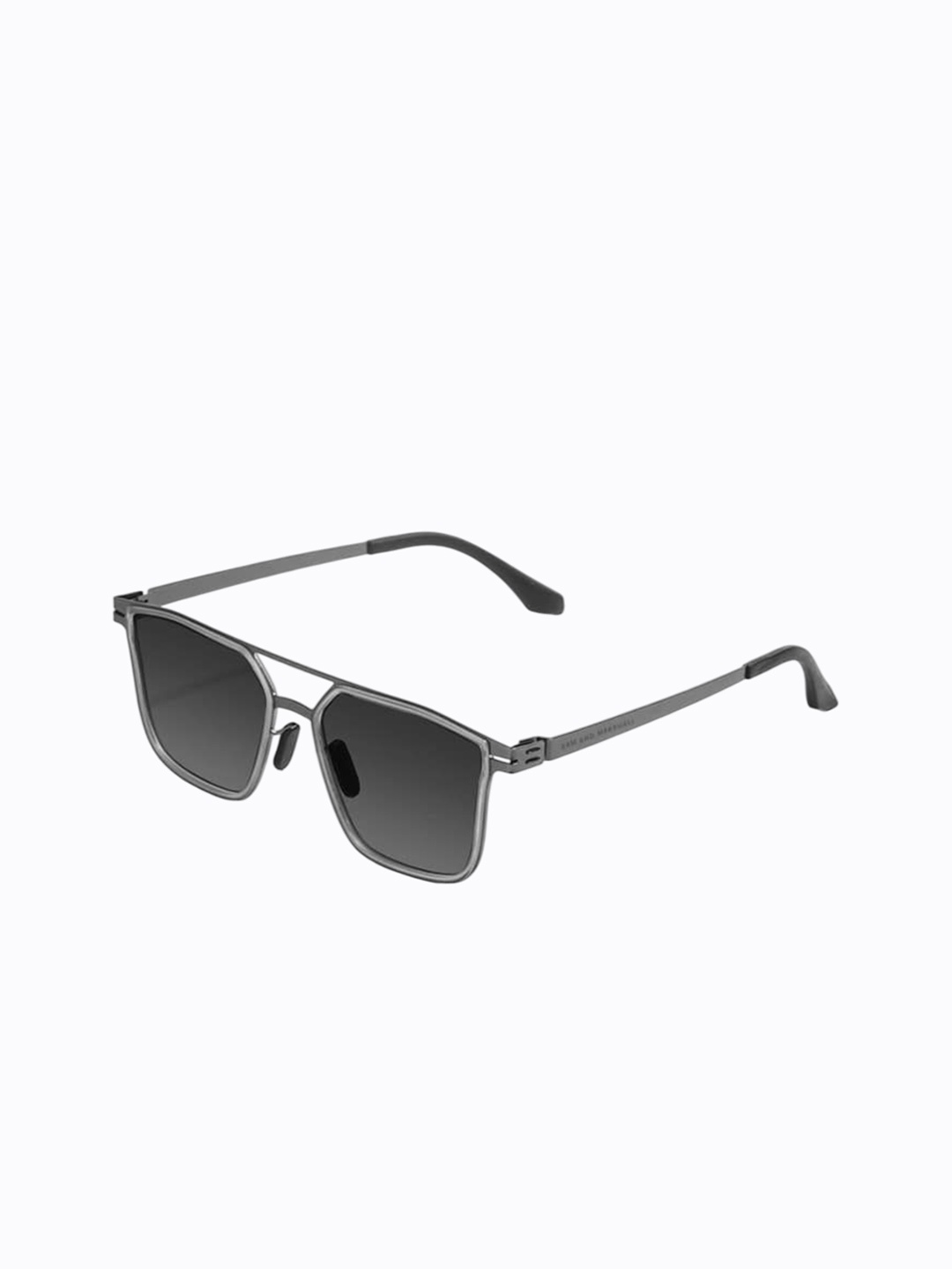 

SAM & MARSHALL Unisex Square Sunglasses with Polarised and UV Protected Lens, Black