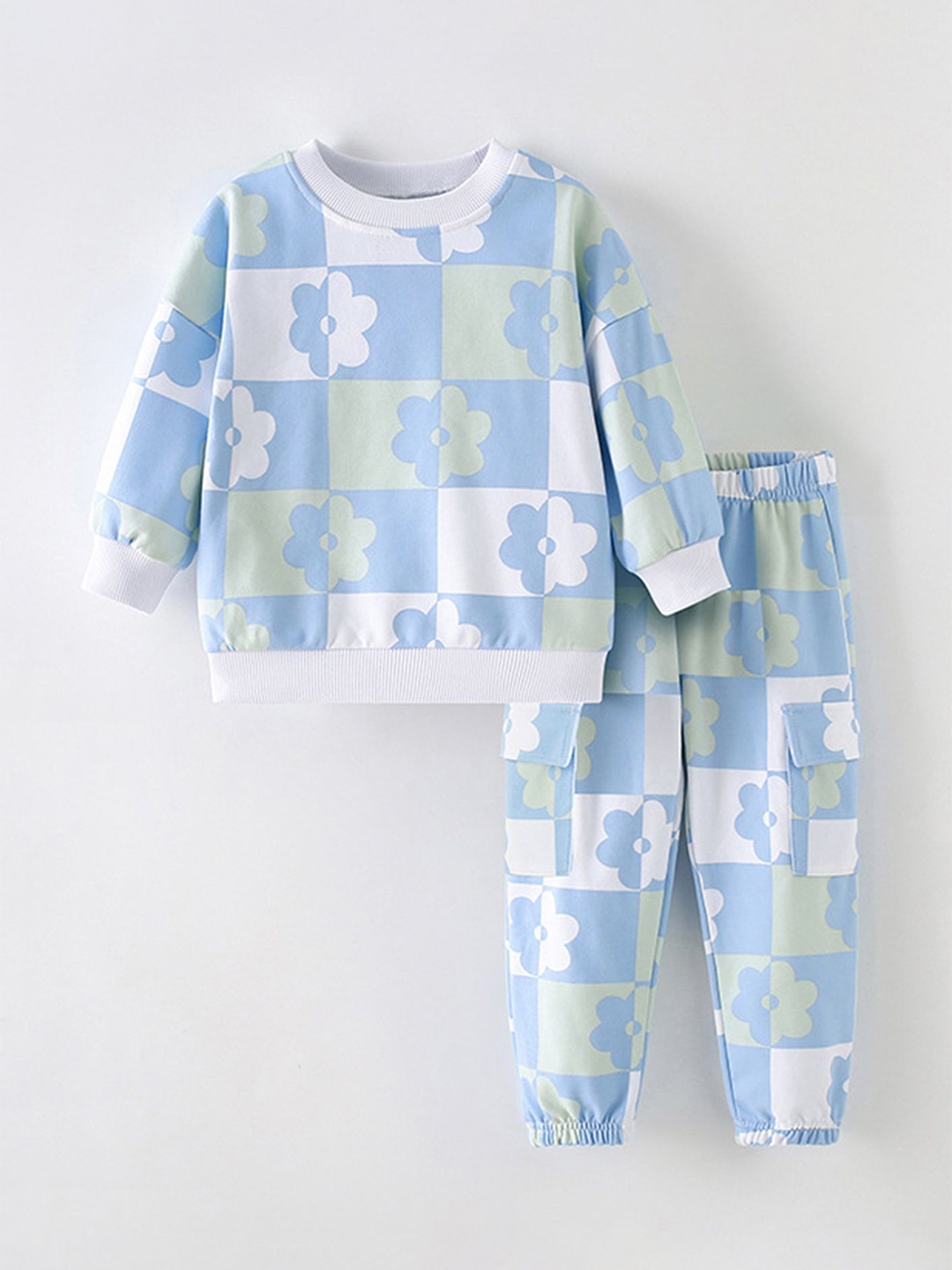 

LULU & SKY Girls Printed Night Suit, Blue