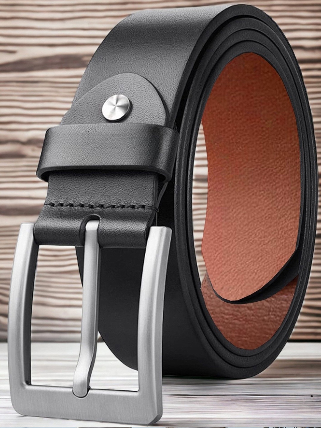 

Metronaut Men Leather Belt, Black