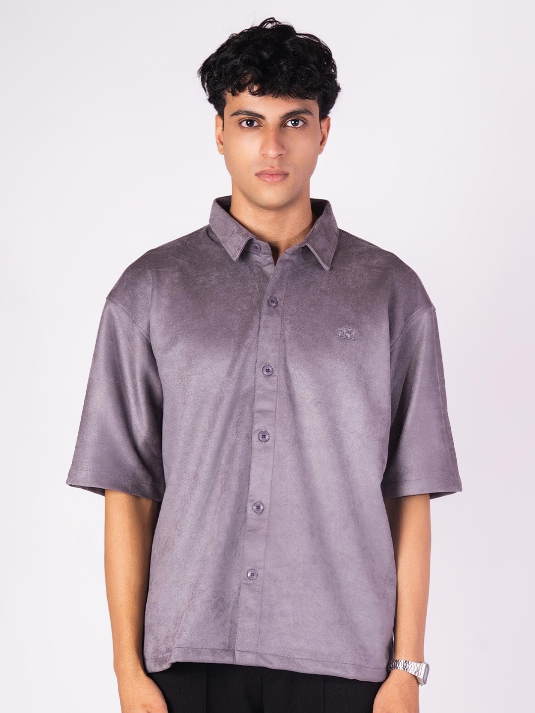 

HOP HEAD Men Relaxed Opaque Party Shirt, Charcoal