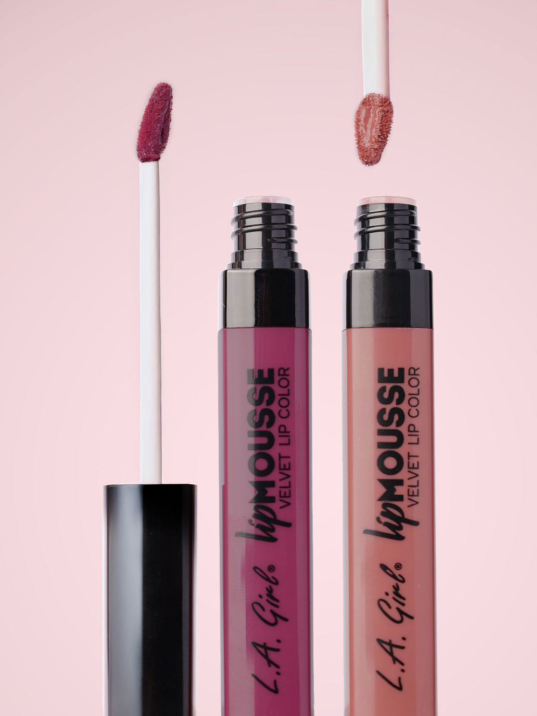 

L.A. Girl Set Of 2 Lip Mousse Velvet Lip Color Lipstick - 6 ml Each - Squad-Stunning, Pink