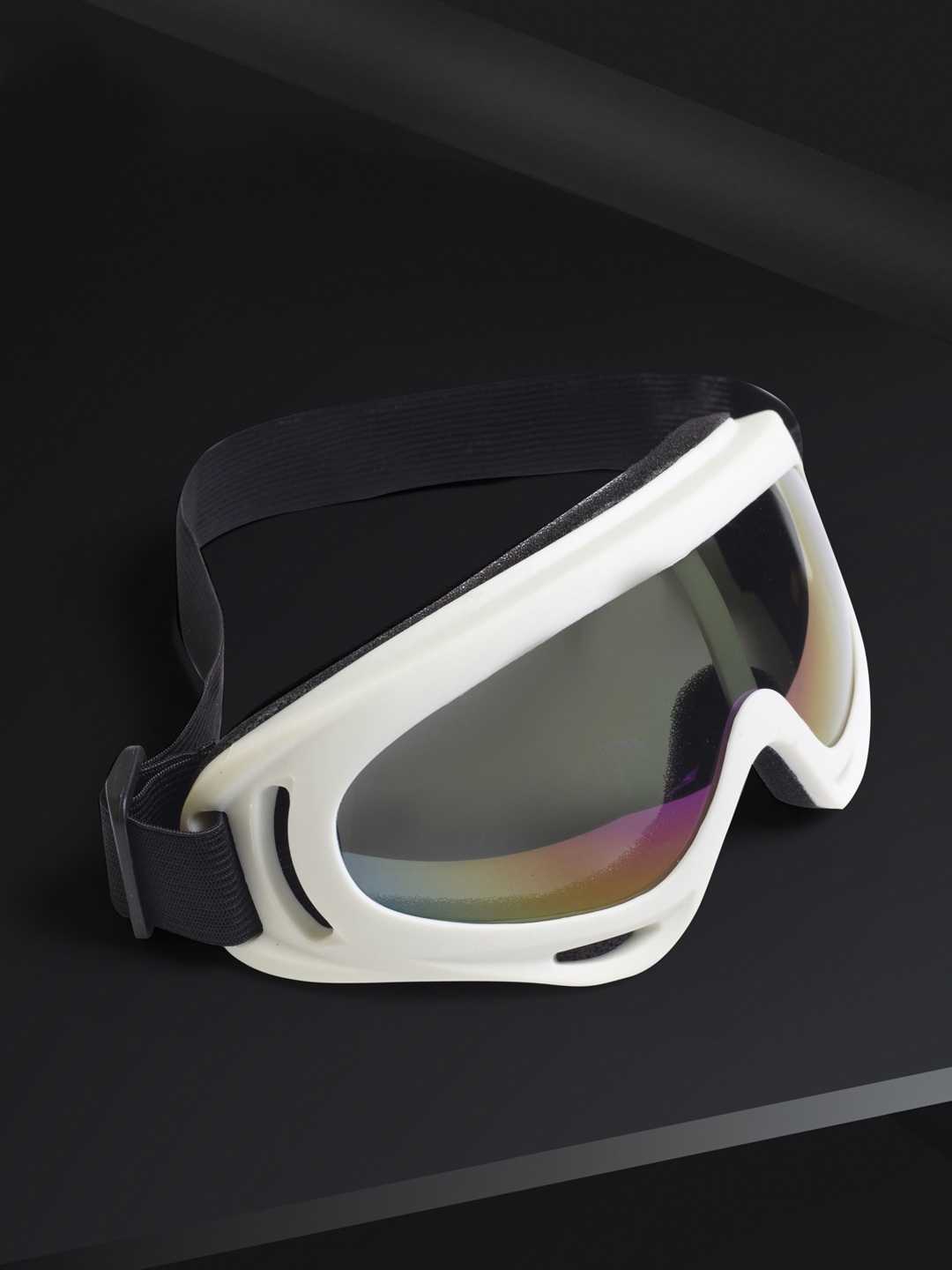 

DIMEH Unisex Shield Sunglasses with Polarised and UV Protected Lens, Transparent