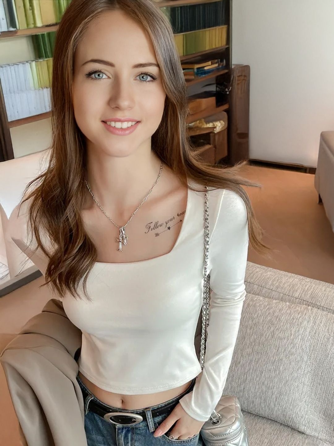 

StyleCast Crop Top, White