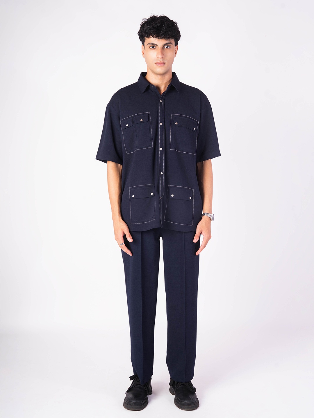 

Hop Head Blue Quad Pocket Shirt
