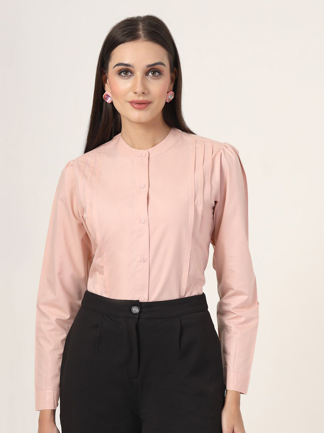 

Style Quotient Women Smart Opaque Formal Shirt, Nude