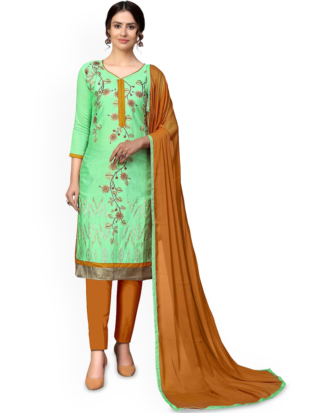 

Maroosh Embroidered Unstitched Dress Material, Yellow
