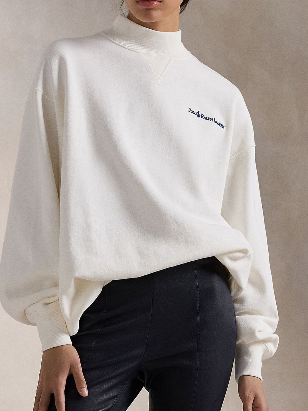 

Polo Ralph Lauren Mock Collar Sweater, White