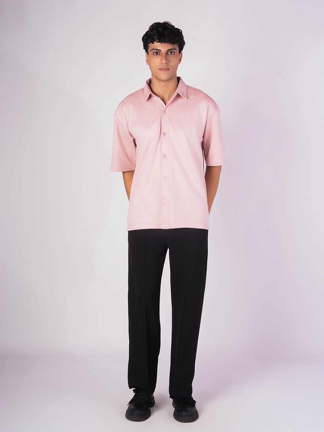 

Hop Head Coral Pink Classic Suede Shirt