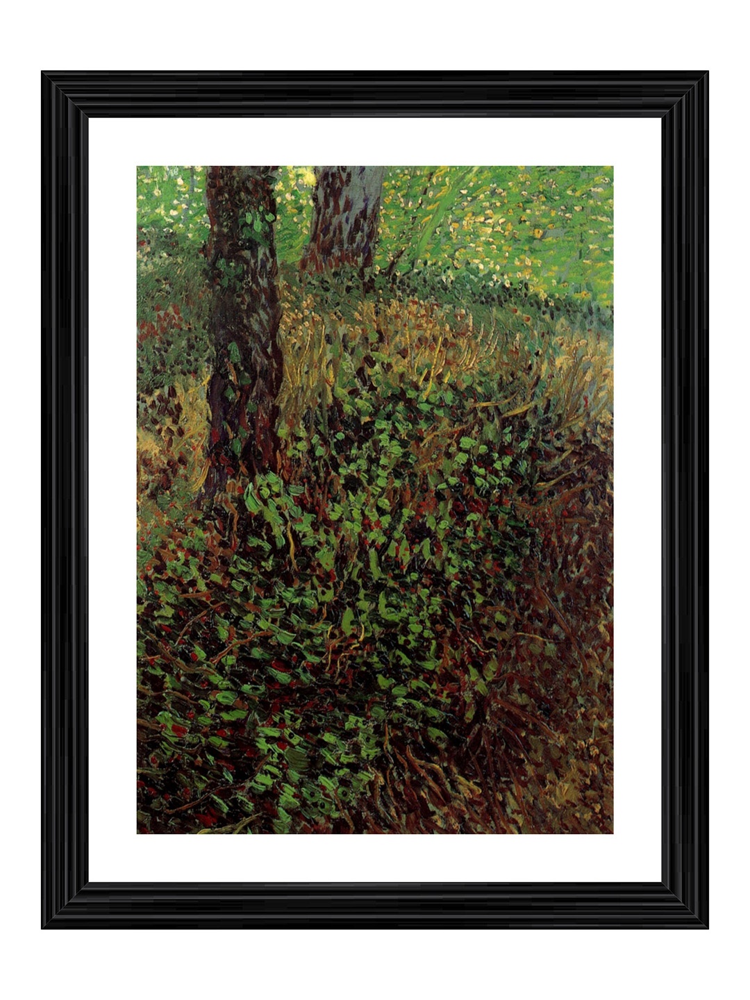 

Adventures India Black & Green Floral and Botanical Wooden Painting Wall Art