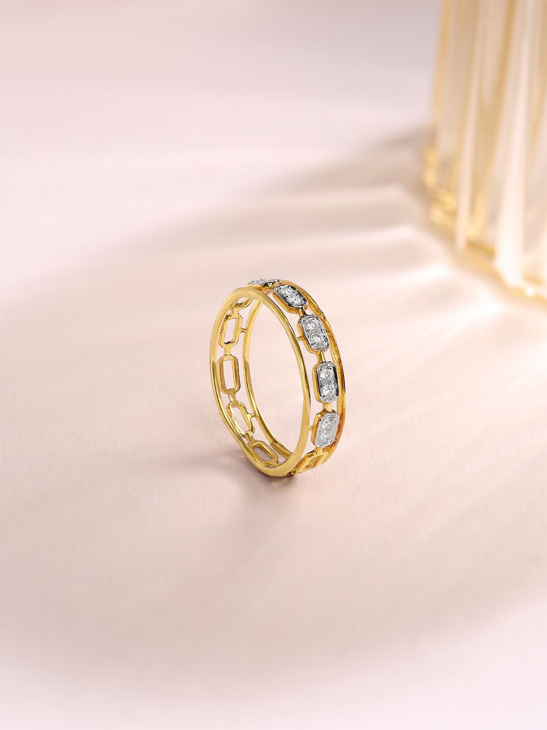 

Mia by Tanishq Women 14KT Finger Ring Diamond1.7 gm, Yellow