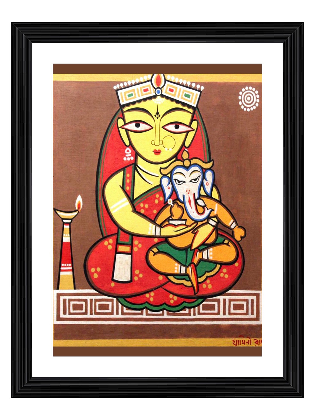 

Adventures India Brown & Red Wooden Wall Paintings