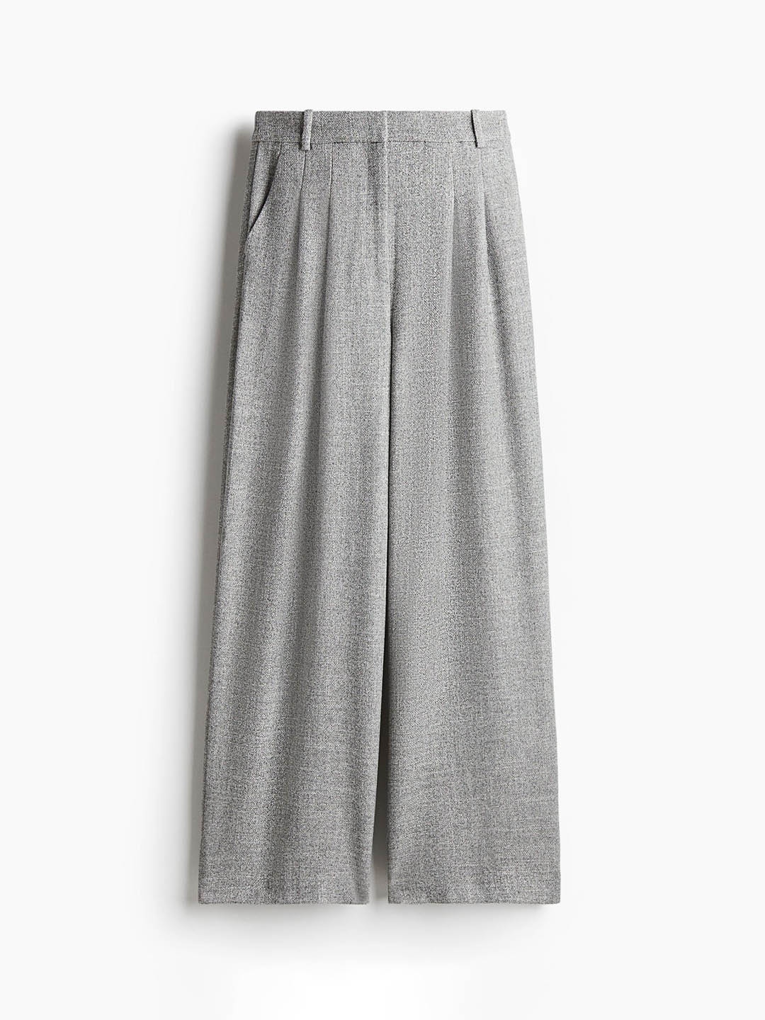 

H&M Women Wide Trousers, Grey