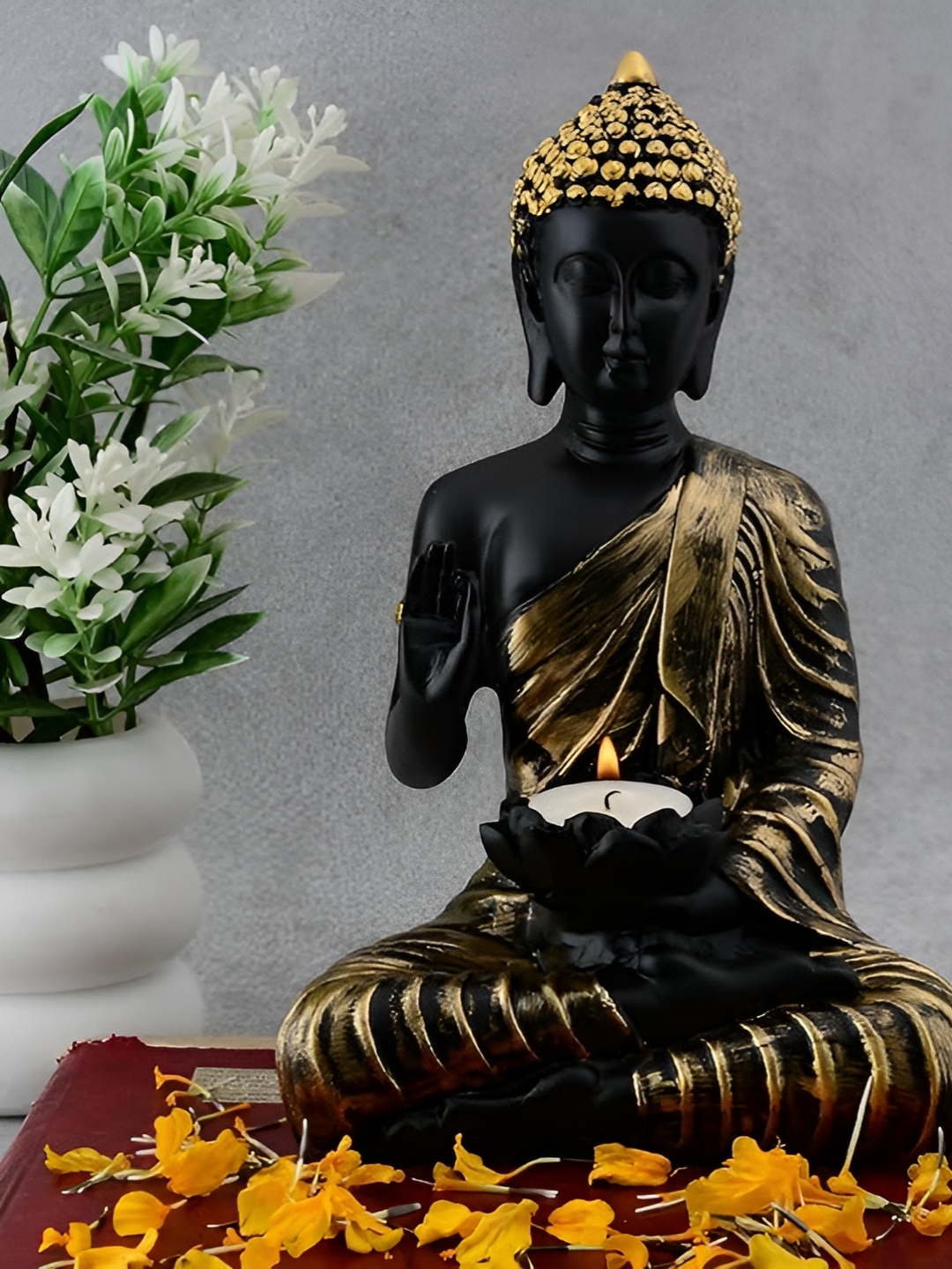 

Zart Black Buddha Idol Showpiece