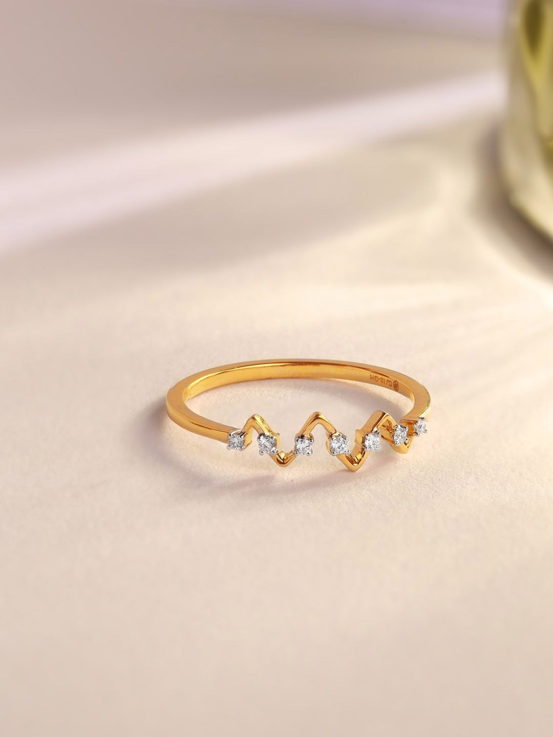 

Mia by Tanishq 14KT Gold Diamond Finger Ring Gold - 1.23 g, Yellow