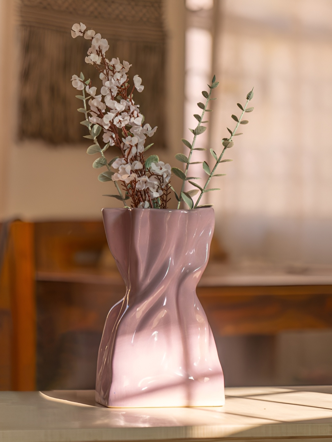 

Glimpse Homes Lavender Crumpled Bag Ceramic Vase