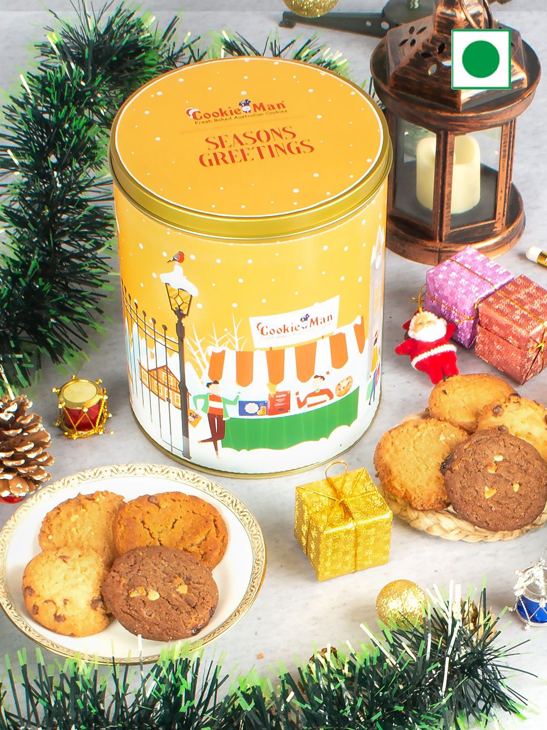 

Cookieman Assorted Cookies Greetings Gift - 600 gm, Yellow