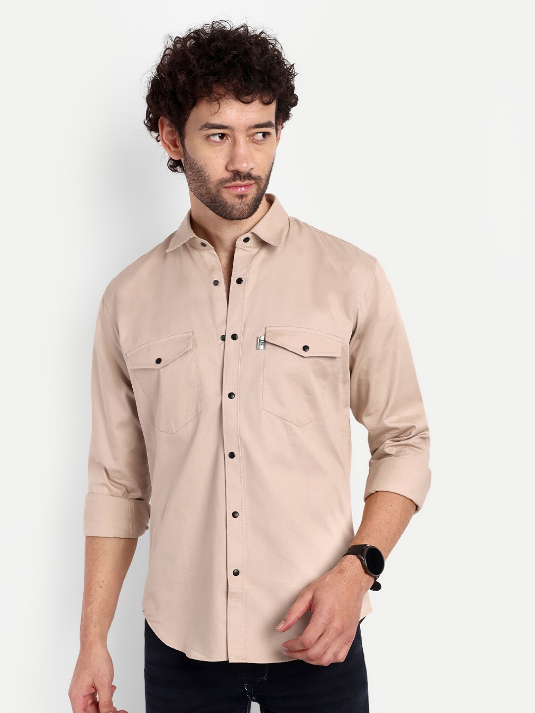 

Lewogle Men Opaque Casual Shirt, Off white