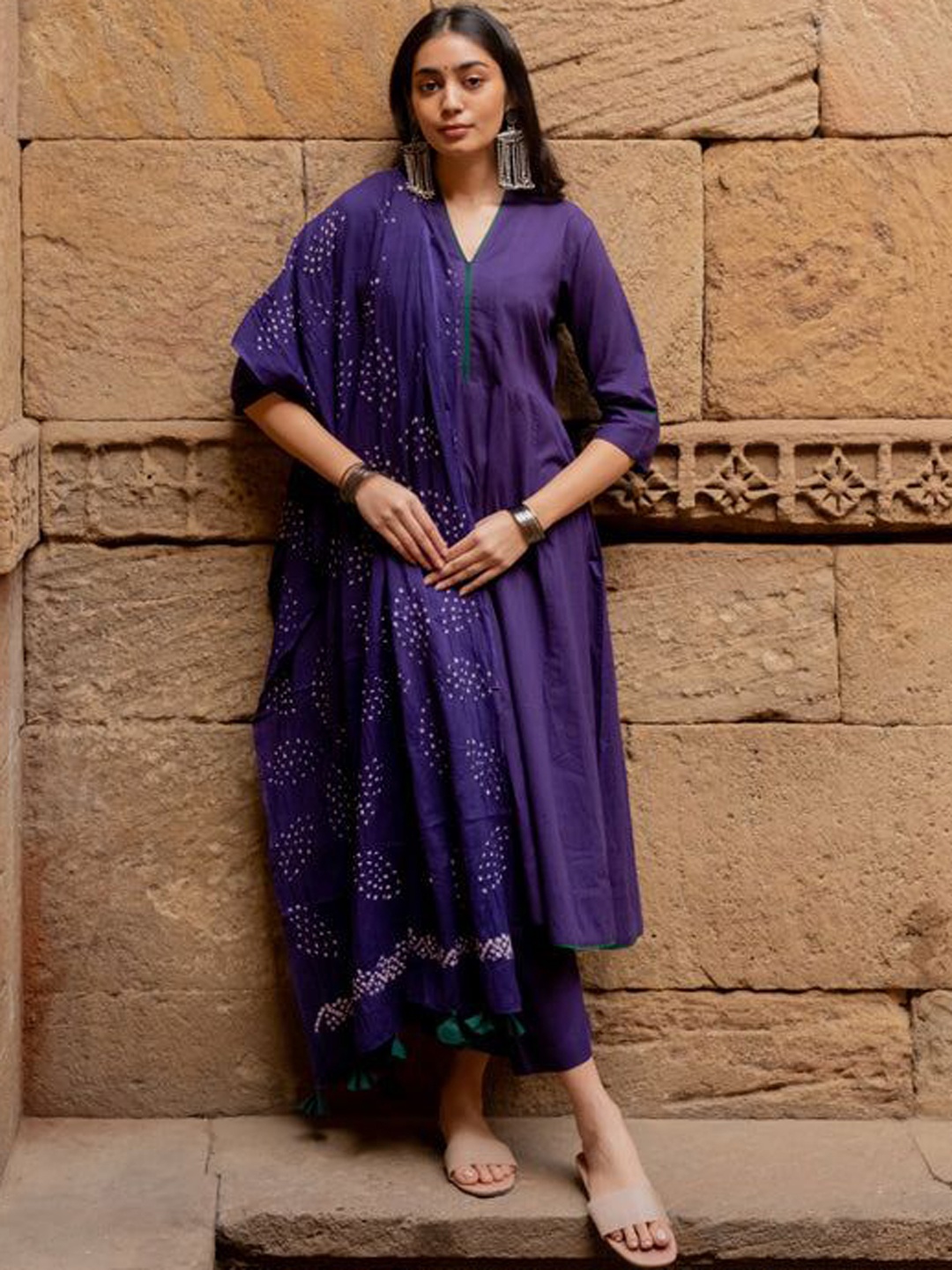 

KALINI Women Regular Kurta with Palazzos & With Dupatta, Purple