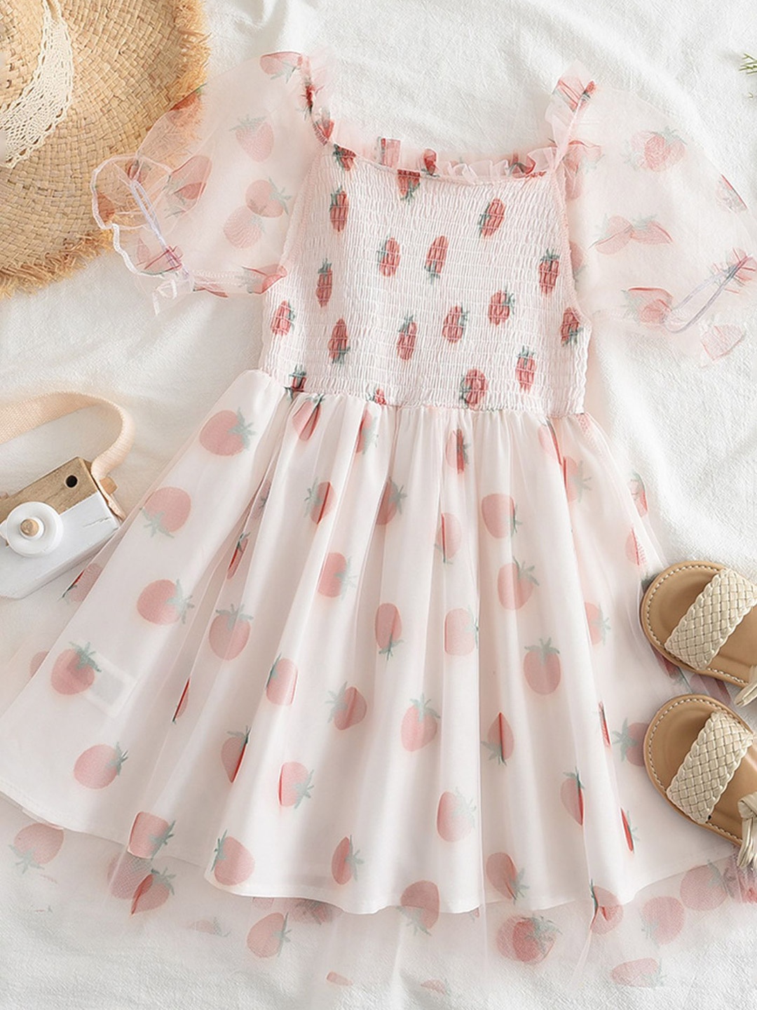 

LULU & SKY Girls Printed A-line Dress, Pink