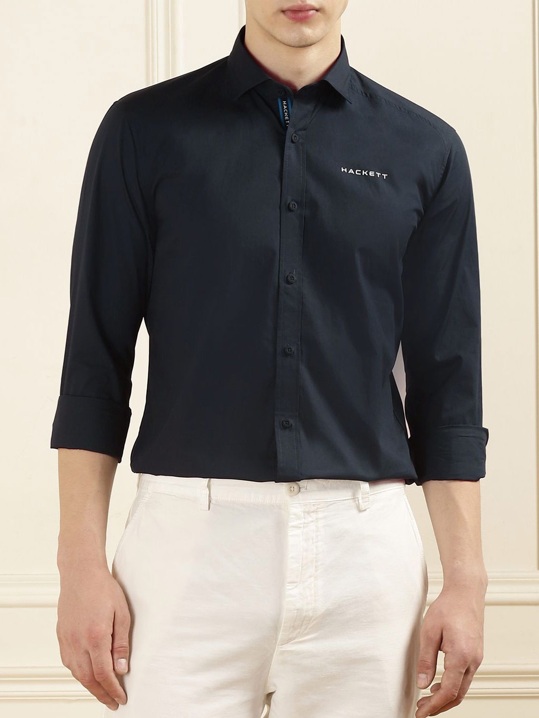 

HACKETT LONDON Men Opaque Casual Shirt, Navy blue